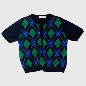 vintage argyle sweater tee!!